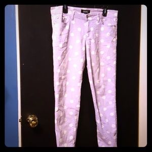 Forever 21 Lilac Polka Dot Jeans